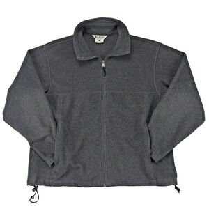 Columbia Jacket Vintage Fleece Full Zip Men's L 50" Large Gray Pockets Fall Coat